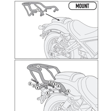 GIVI SUPPORT TOP CASE MONOLOCK OU MONOKEY POUR HONDA CMX 1100 REBEL '21 (SR1194)