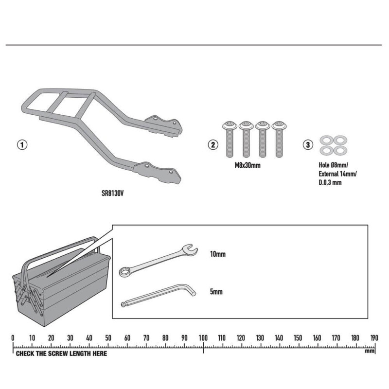 GIVI SUPPORT TOP CASE MONOLOCK OU MONOKEY POUR SWM SIX DAYS 500 '21 (SR8130)