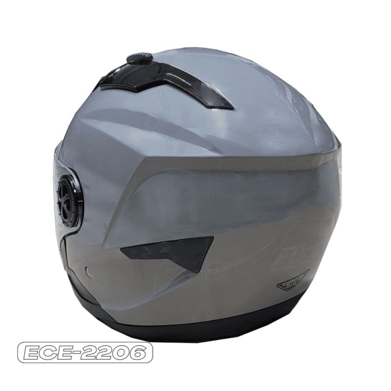 FURY CASQUE JET RACE II (ECE 22.06) AVEC VISIÈRE MIROIR BLEU