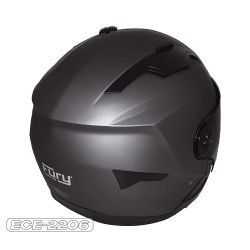 FURY CASQUE JET RACE II MAT (ECE 22.06) AVEC VISIÈRE MIROIR BLEU