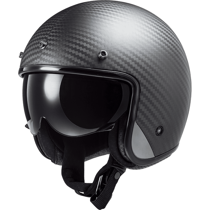 LS2 CASQUE JET OF601 BOB II CARBON SOLID