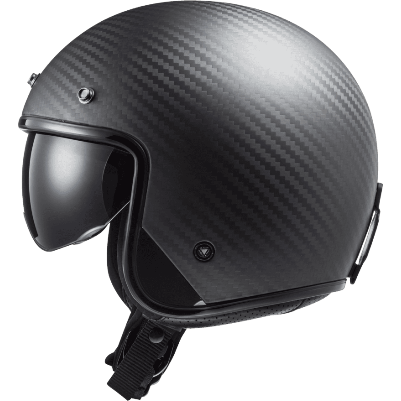 LS2 CASQUE JET OF601 BOB II CARBON SOLID
