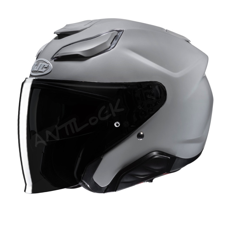 HJC CASQUE JET F31 GRIS NARDO - NARDO GREY AVEC VISIÈRE SEMI-TEINTÉE