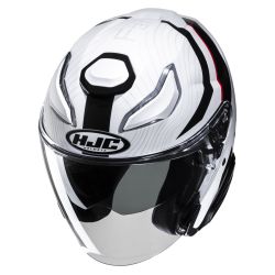 HJC CASQUE JET F31 NABY AVEC VISIÈRE MIROIR OR
