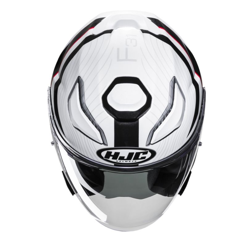 HJC CASQUE JET F31 NABY AVEC VISIÈRE MIROIR OR