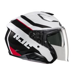 HJC CASQUE JET F31 NABY AVEC VISIÈRE MIROIR OR