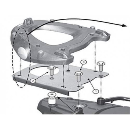GIVI SUPPORT TOP CASE MONOKEY BMW F650/700/800GS/ADV (SR5107)