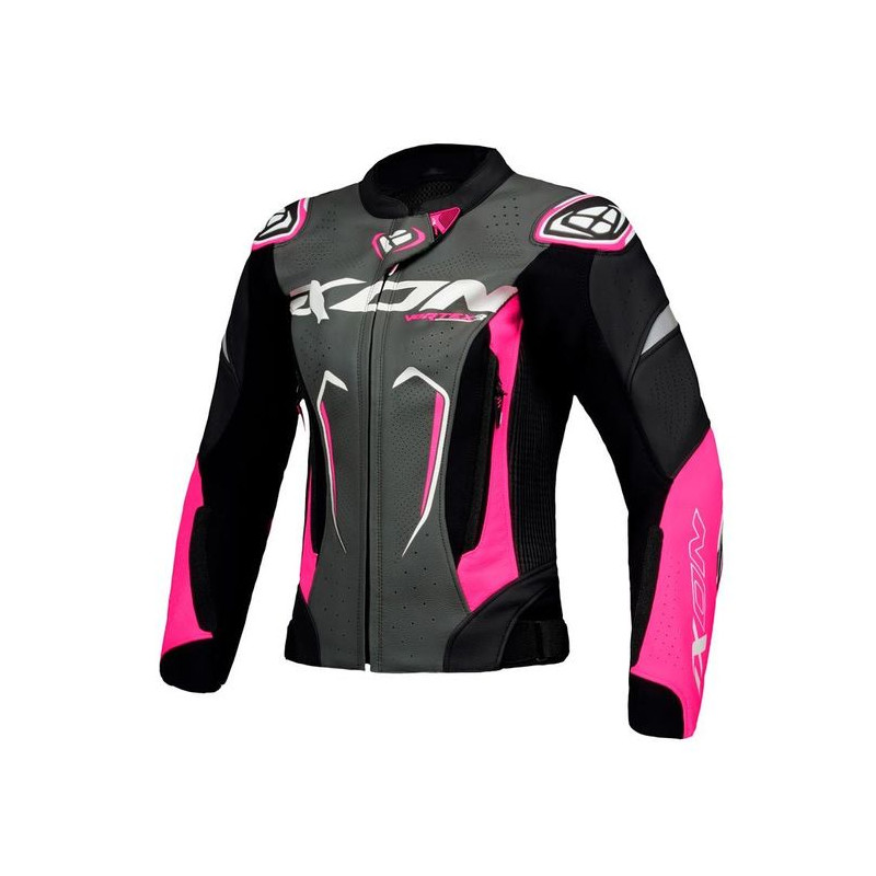 IXON BLOUSON VORTEX 3 LADY - NOIR/BLANC/ROSE