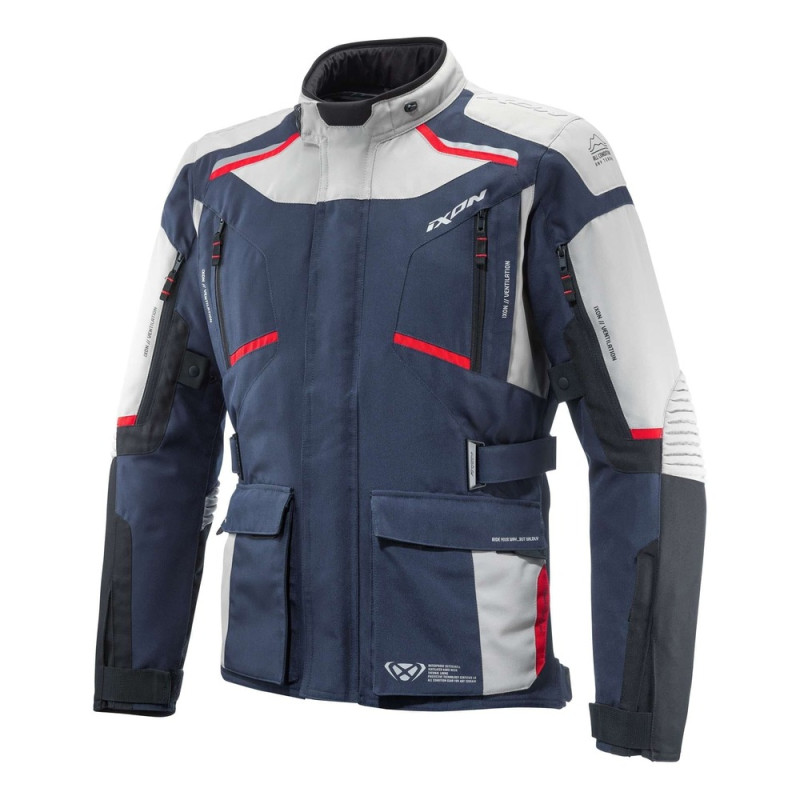IXON VESTE MIDGARD - NOIR/BEIGE/BLEU