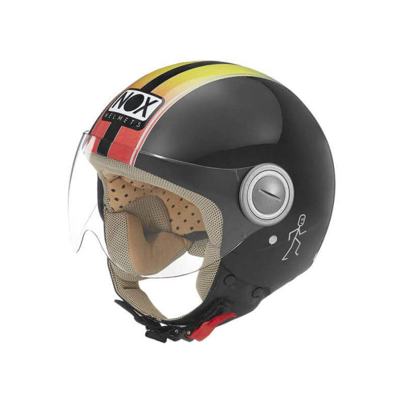 NOX CASQUE JET N210 NOIR ARC EN CIEL