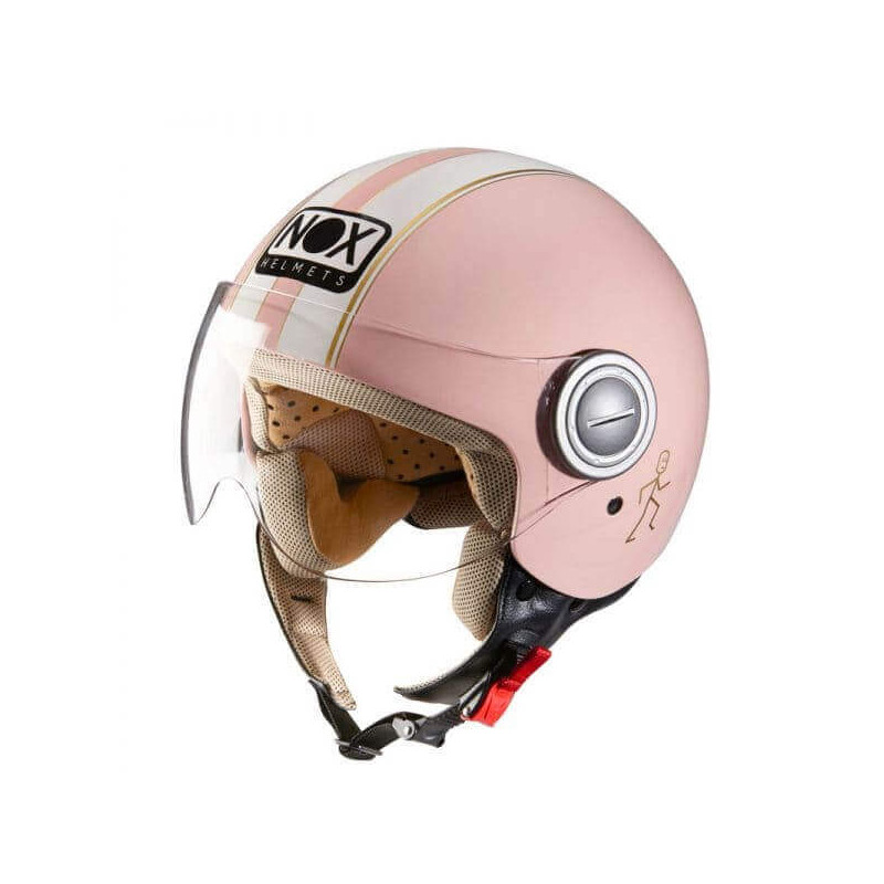NOX CASQUE JET N210 ROSE PASTEL