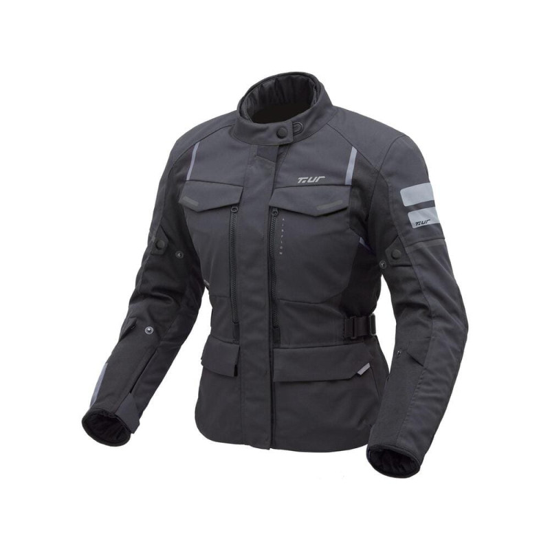 T.UR VESTE LAPLAND HYDROSCUD® LADY - GRIS/NOIR