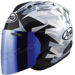 ARAI JET SZ-R VAS EVO MIMESIS BLANC + VISIÈRE MIROIR BLEU