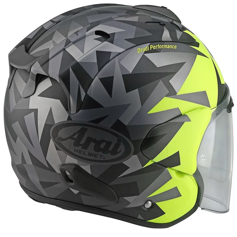 ARAI JET SZ-R VAS EVO MIMESIS JAUNE MAT + VISIÈRE MIROIR BLEU