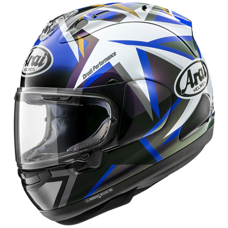 ARAI CASQUE RX-7V EVO MVK STARS - NOIR/BLANC/BLEU