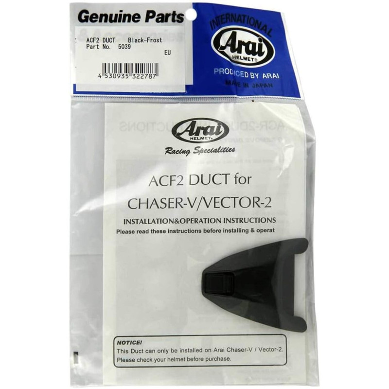 ARAI VENTILATION SUPÉRIEURE AVANT AIR CONDUCTOR FRONT-2 FROST POUR CHASER-V/CHASER-V PRO - NOIR