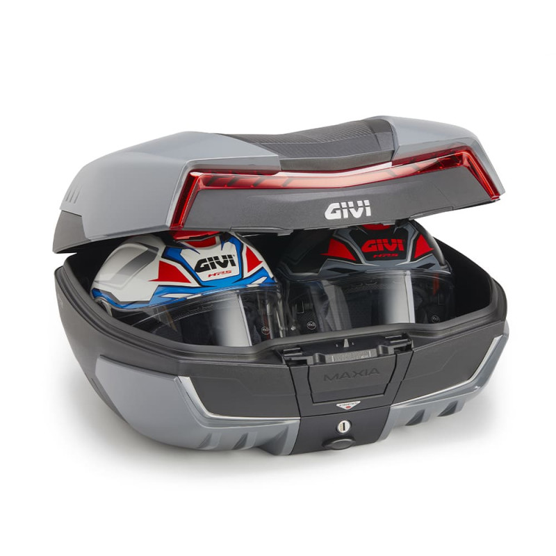 GIVI TOP CASE COUVERCLE GRIS GRAPHITE 58L CATA ROUGE (V58NNG)