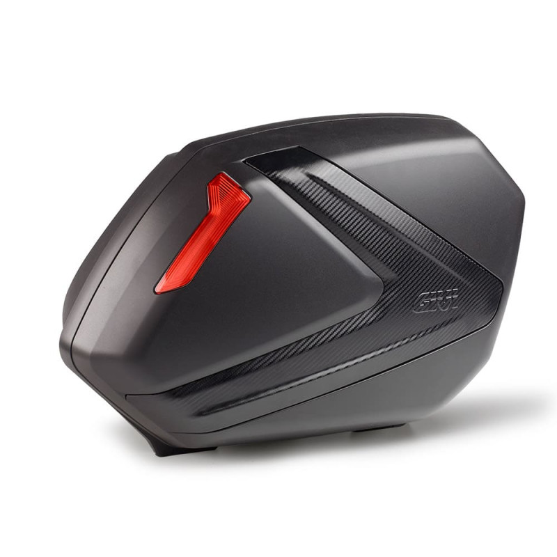 GIVI PAIRE DE VALISE MONOKEY 37L NOIR /CAR + CATADIOPTRE ROUGE  (V37NN)