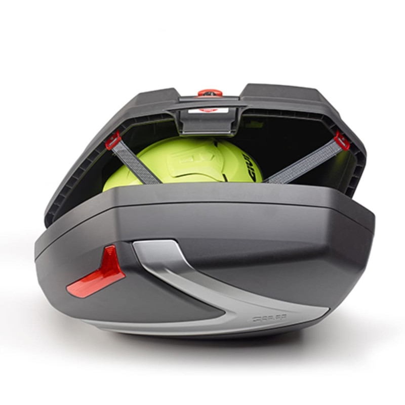 GIVI PAIRE DE VALISE MONOKEY 37L NOIR/ARGENT/ROUGE (V37N)