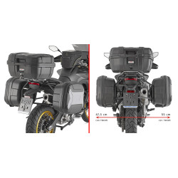 GIVI VALISE MONOKEY TREKKER NOIR 52L SANS ALU CAPOT ABS NOIR BRILLANT (TRK52BB)