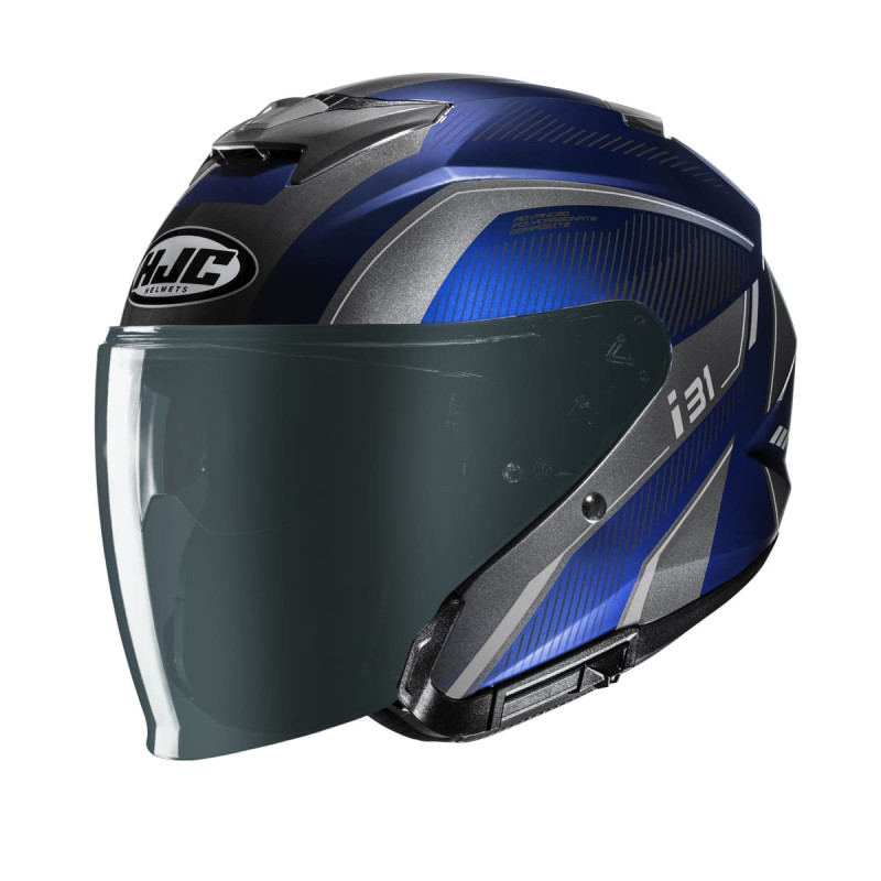 HJC CASQUE JET i31 RENO MC2 AVEC MIROIR IRIDIUM