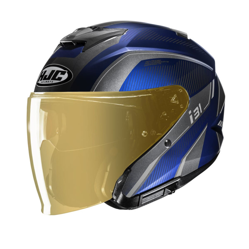HJC CASQUE JET i31 RENO MC2 AVEC MIROIR OR