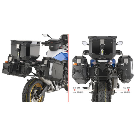 GIVI SUP VALISE MONOKEY OUTBACK A DECROCHEMENT (VAL. DROITE) OBKES BMW F900GS (PLOS5145CAM)