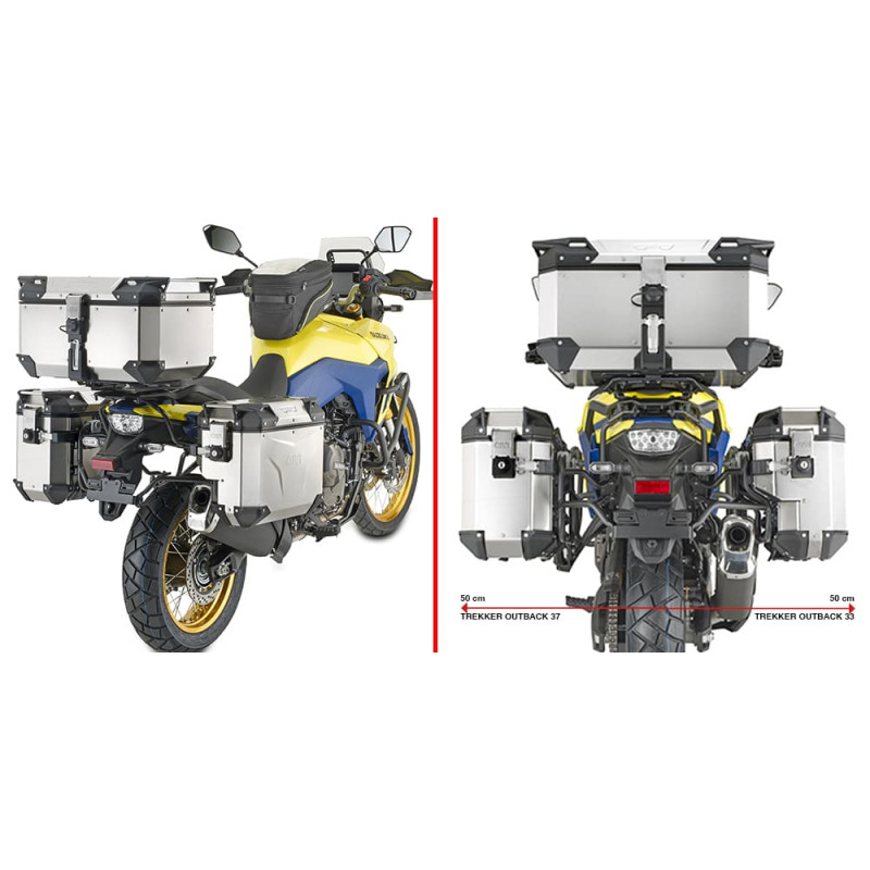 GIVI SUP VALISE MONOKEY OUTBACK DEGAGEMENT (VAL-DROITE)OBKES SUZUKI V-STROM 800DE/SE (PLOS3125CAM)