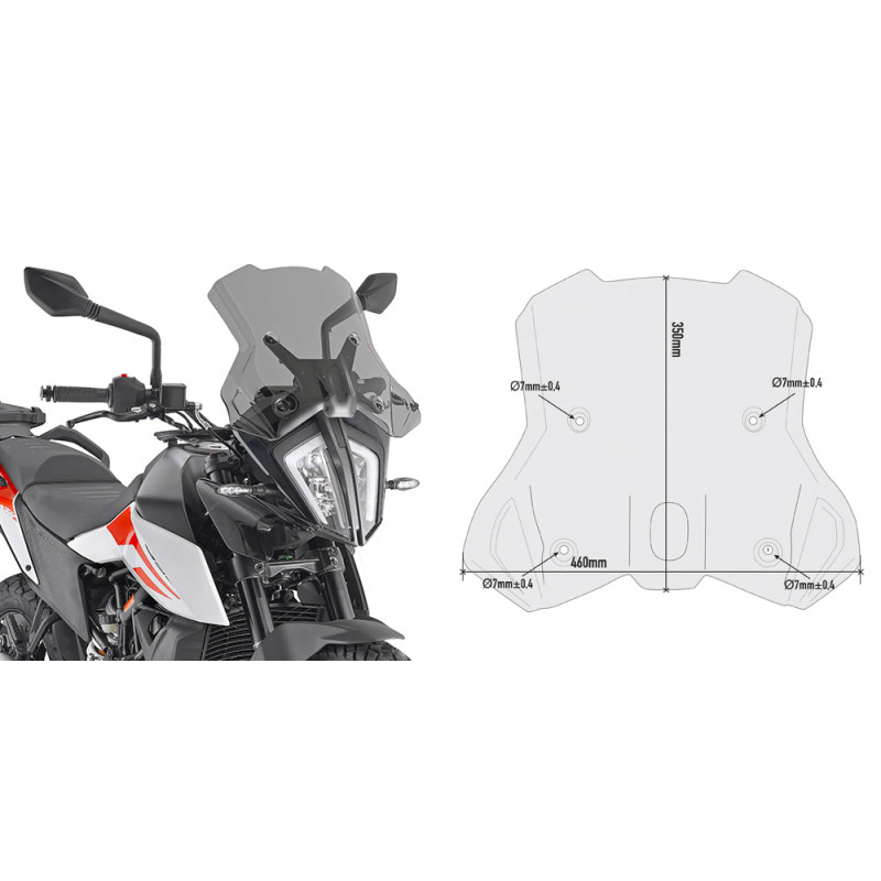GIVI BULLE FUMÉE KTM 790 ADV '19 (7710D)