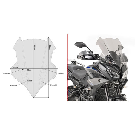 GIVI BULLE YAMAHA TRACER 900 / TRACER 900 GT 18 (D2139S)