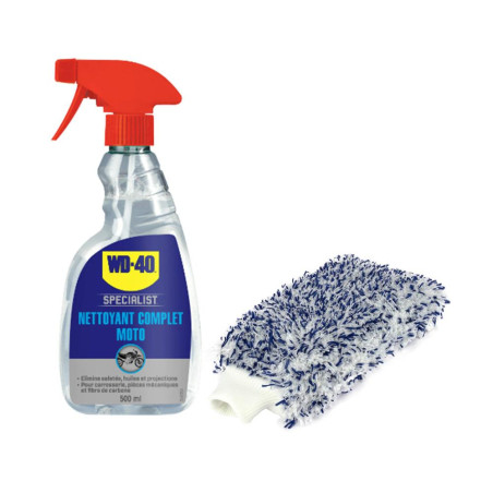 WD40 KIT NETTOYANT EPONGE + SPRAY NETTOYANT