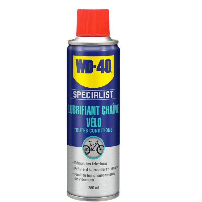 WD40 LUBRIFIANT CHAINE BIKE 250ML TOUTES CONDITIONS