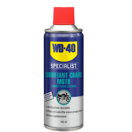 WD40 LUBRIFIANT CHAINE 400ML INCOLORE
