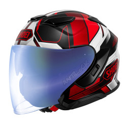 SHOEI J-CRUISE 3 WHIZZY AVEC VISIÈRE MIROIR BLEU