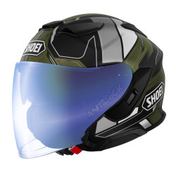 SHOEI J-CRUISE 3 WHIZZY AVEC VISIÈRE MIROIR BLEU
