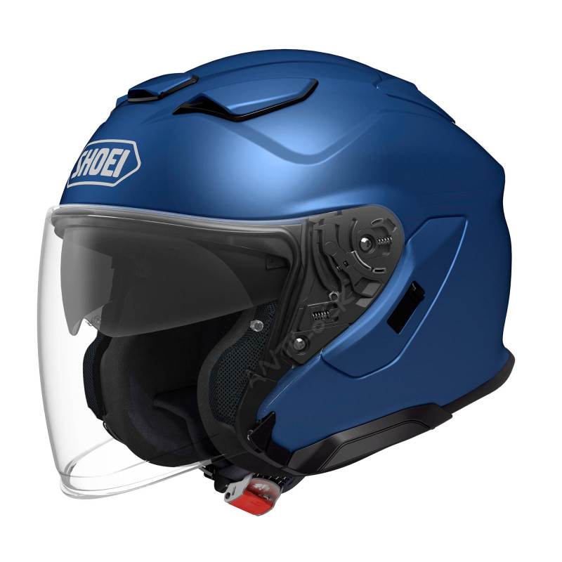 SHOEI J-CRUISE 3 MAT - BLEU MAT AVEC VISIÈRE MIROIR ARC EN CIEL