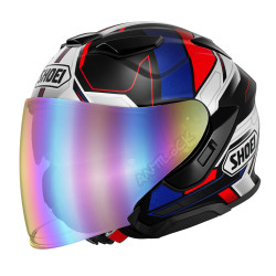 SHOEI J-CRUISE 3 WHIZZY AVEC VISIÈRE MIROIR ARC EN CIEL