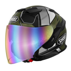 SHOEI J-CRUISE 3 WHIZZY AVEC VISIÈRE MIROIR ARC EN CIEL