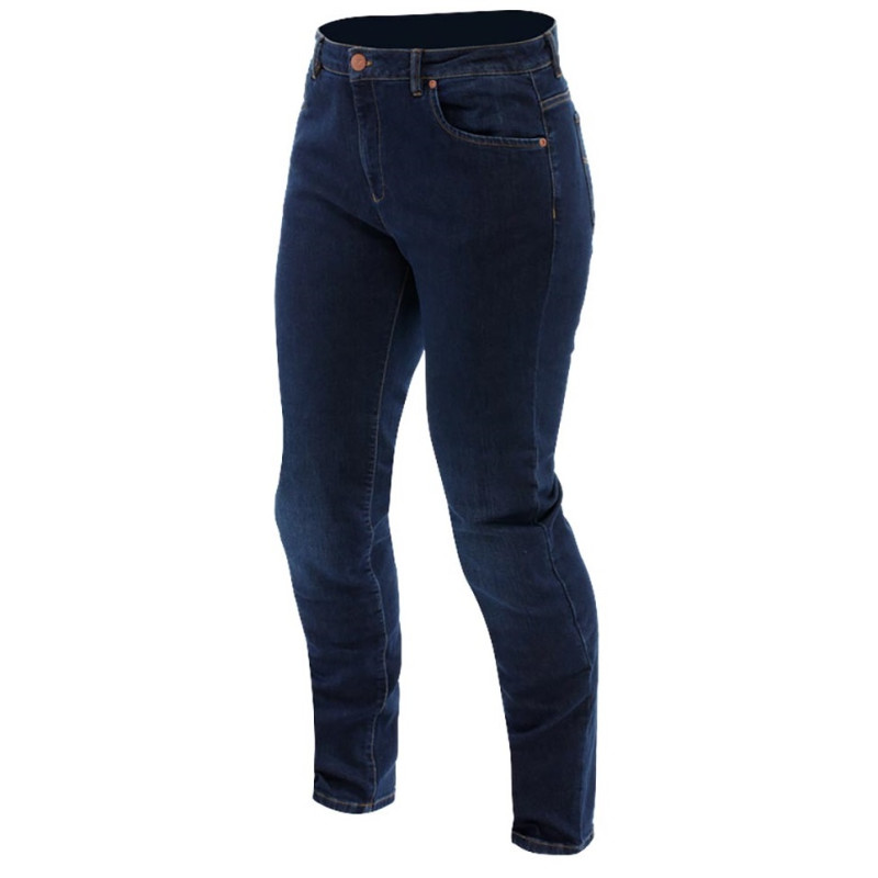 DAINESE PANTALON 5-POCKET DENIM SLIM CURVY SHORT WOMAN - BLEU FONCÉ