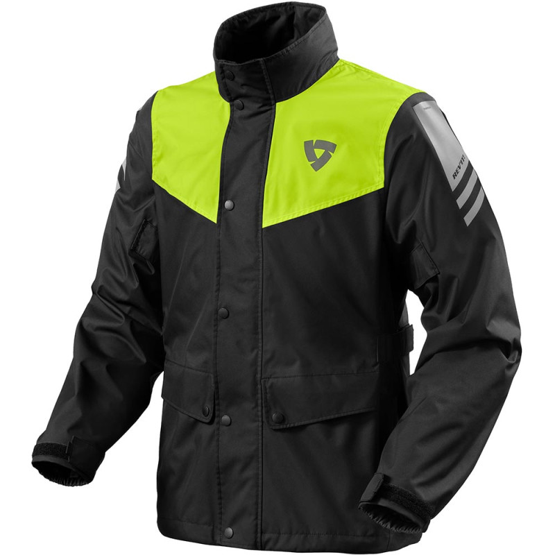 REV’IT VESTE DE PLUIE NITRIC 4 H2O - NOIR/JAUNE