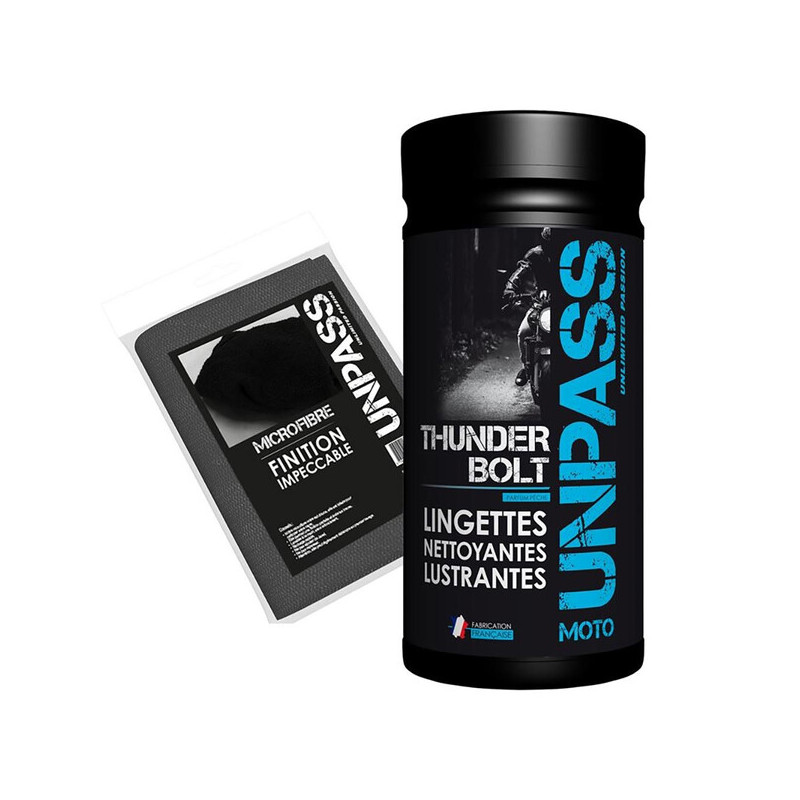 UNPASS THUNDERBOLT BOITE 35 LINGETTES + MICROFIBRE EN SACHET