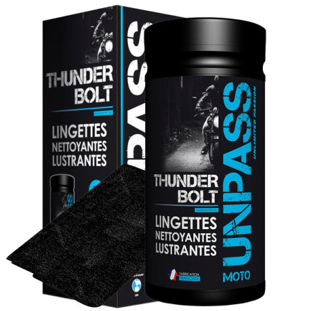 UNPASS THUNDERBOLT BOITE 80 LINGETTES + MICROFIBRE EN ÉTUI