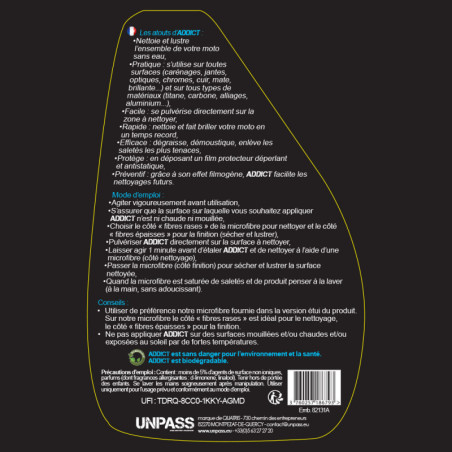 UNPASS ADDICT PULVERISATEUR SANS EAU 750 ML