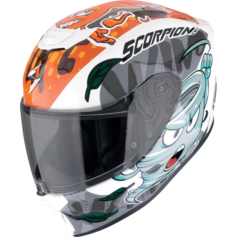 SCORPION EXO-JNR AIR THE 4ELEMENTS - BLANC/BLEU/ORANGE