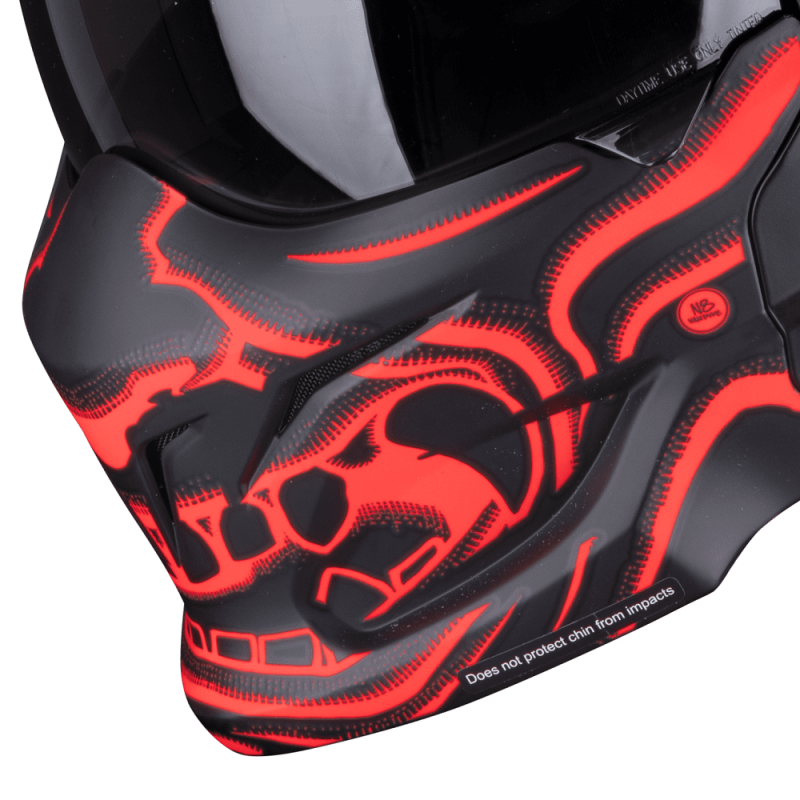 SCORPION MENTONNIERE POUR COVERT-X - NOIR/ROUGE