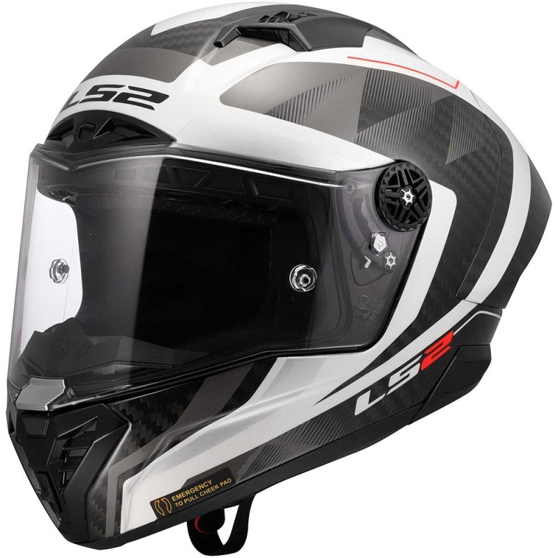LS2 FF805 THUNDER GP AERO RAUTE - BLANC/GRIS