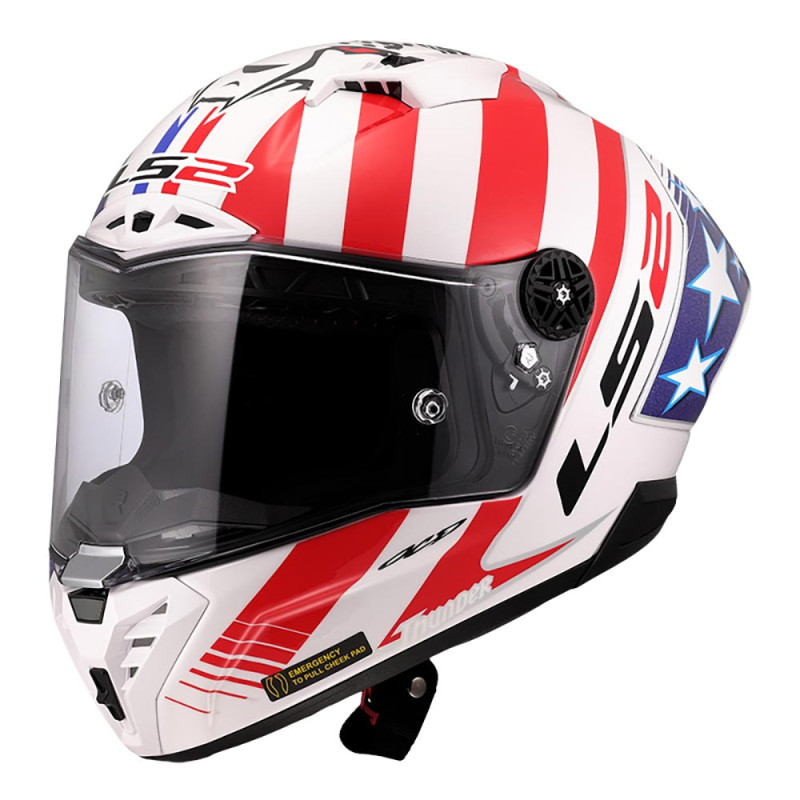 LS2 FF805 THUNDER GP AERO REPLICA BAZ - BLEU/BLANC/ROUGE