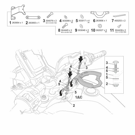 SHAD FIXATION SACOCHE DE RESERVOIR CLICK SYSTEM ENERE 700 (Y014CS)