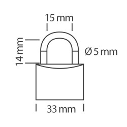 STAR LOCKS CADENAS À CLÉ 33MM