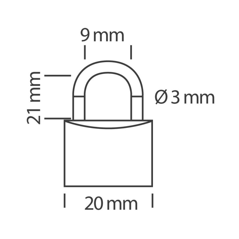 STAR LOCKS CADENAS À COMBINAISON 3 CHIFFRES 29MM